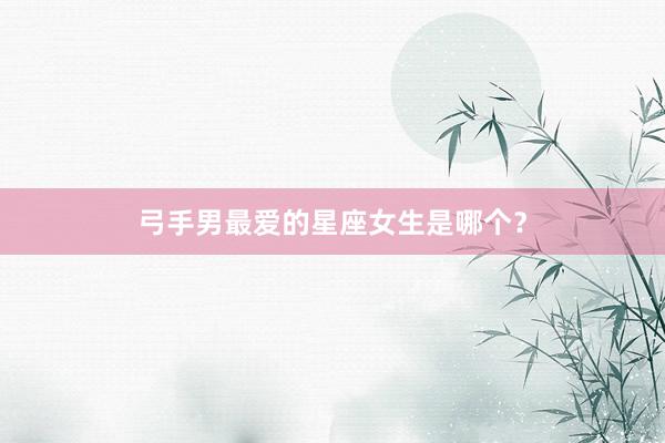 弓手男最爱的星座女生是哪个?